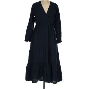 Xirena 100% Cotton Gauze Muslin Cheesecloth 3/4 Sleeve Tiered Prairie Dress Sm